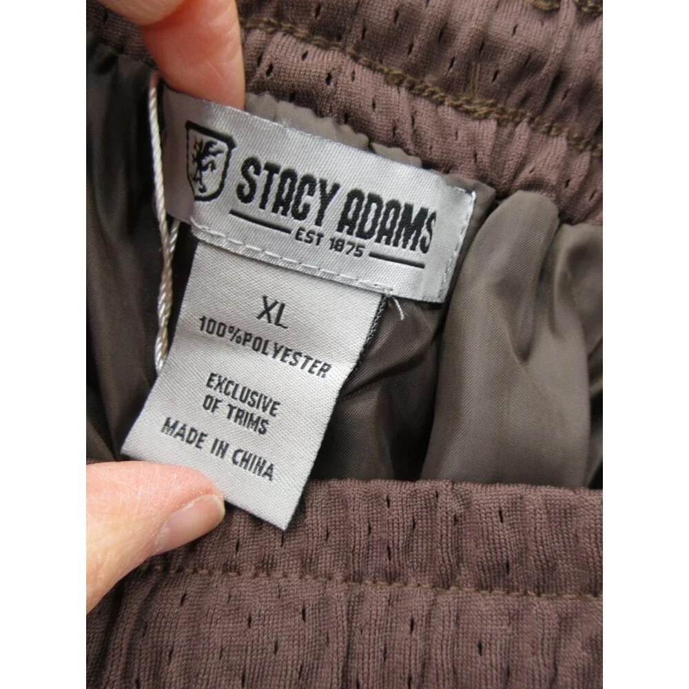 Stacy Adams Pants XL Track Warm Up Mesh Athleisure Drawtsring NEW